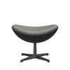 Fritz Hansen Le cuir de tabouret d'oeuf, graphite chaud / lave essentielle