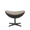 Fritz Hansen Le cuir de tabouret d'oeuf, graphite chaud / gris clair essentiel