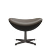 Fritz Hansen Le cuir de tabouret d'oeuf, graphite chaud / pierre essentielle