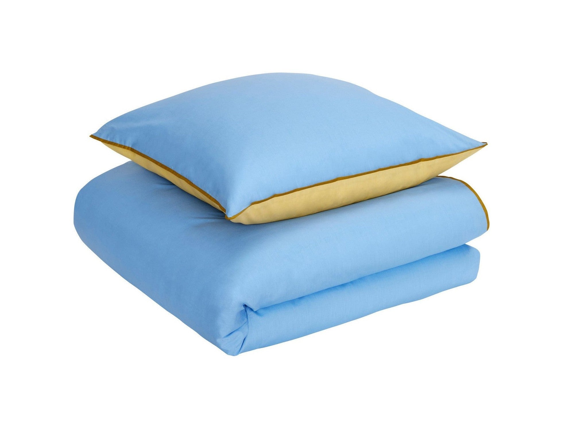 Hübsch Aki Bed Linen 60/220 Blue/Yellow