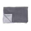 Hübsch Couverture à carreaux m motif gris foncé / gris clair