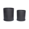 Hübsch PODIUM POTS MÉDIDE Set de 2, noir