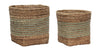 Hübsch Révéler un panier / ensemble naturel de 2