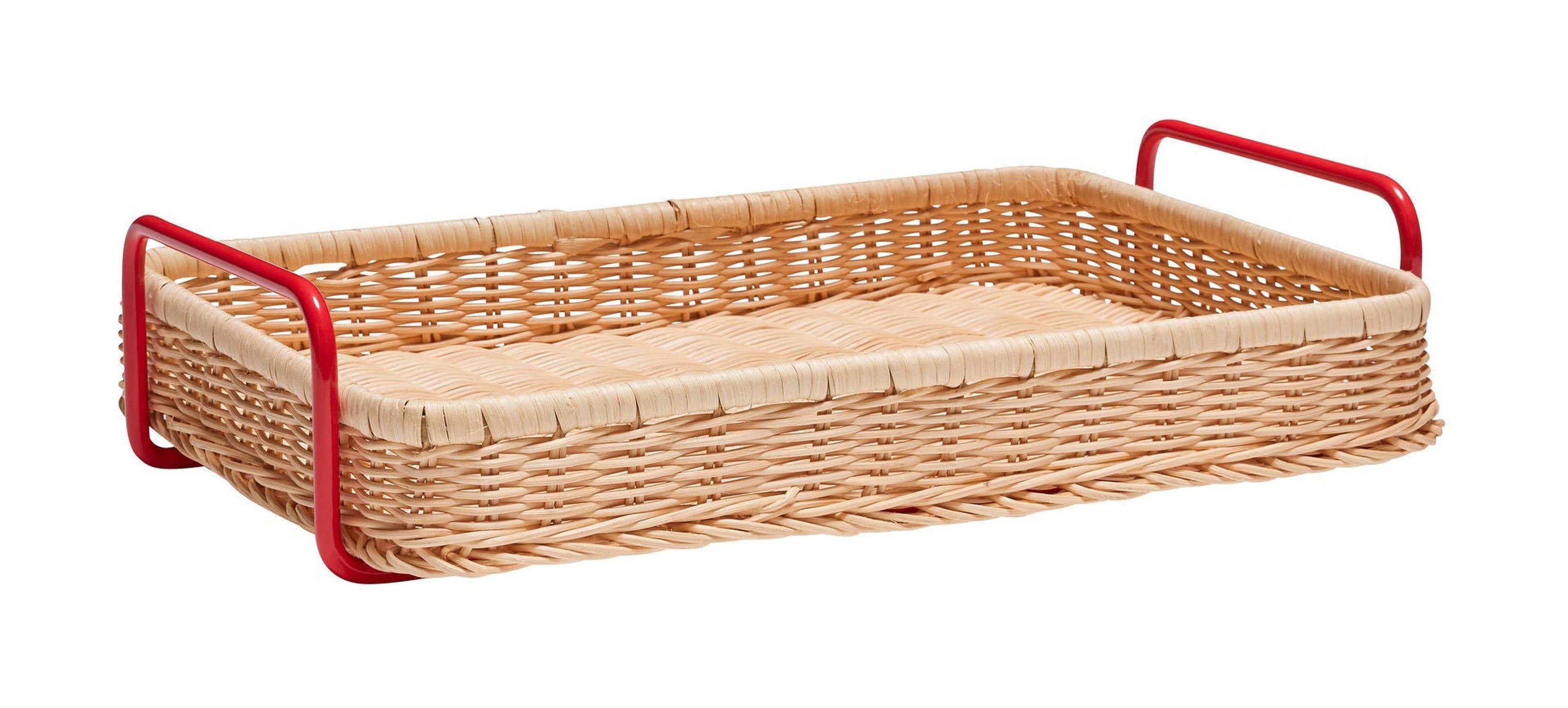 Hübsch Splint Tray Red/Natural