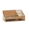 Hübsch TINT GLASS BOX BRASS / BRORN VERRE, 26x14x12 cm