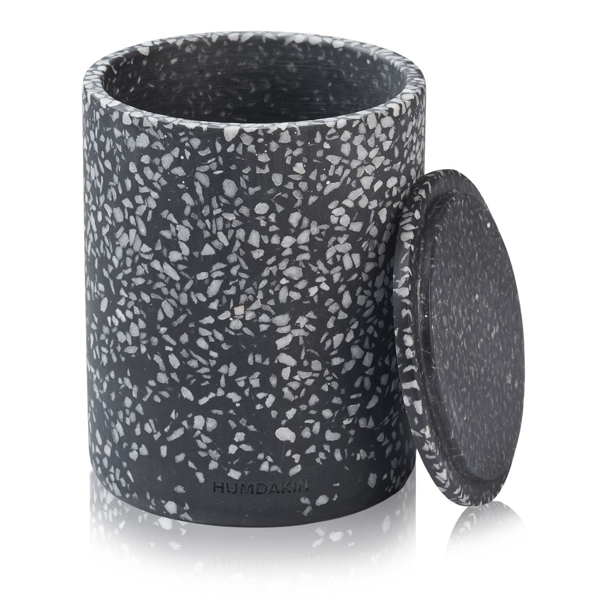 Humdakin Bologna Terrazzo Vase With Lid, Black