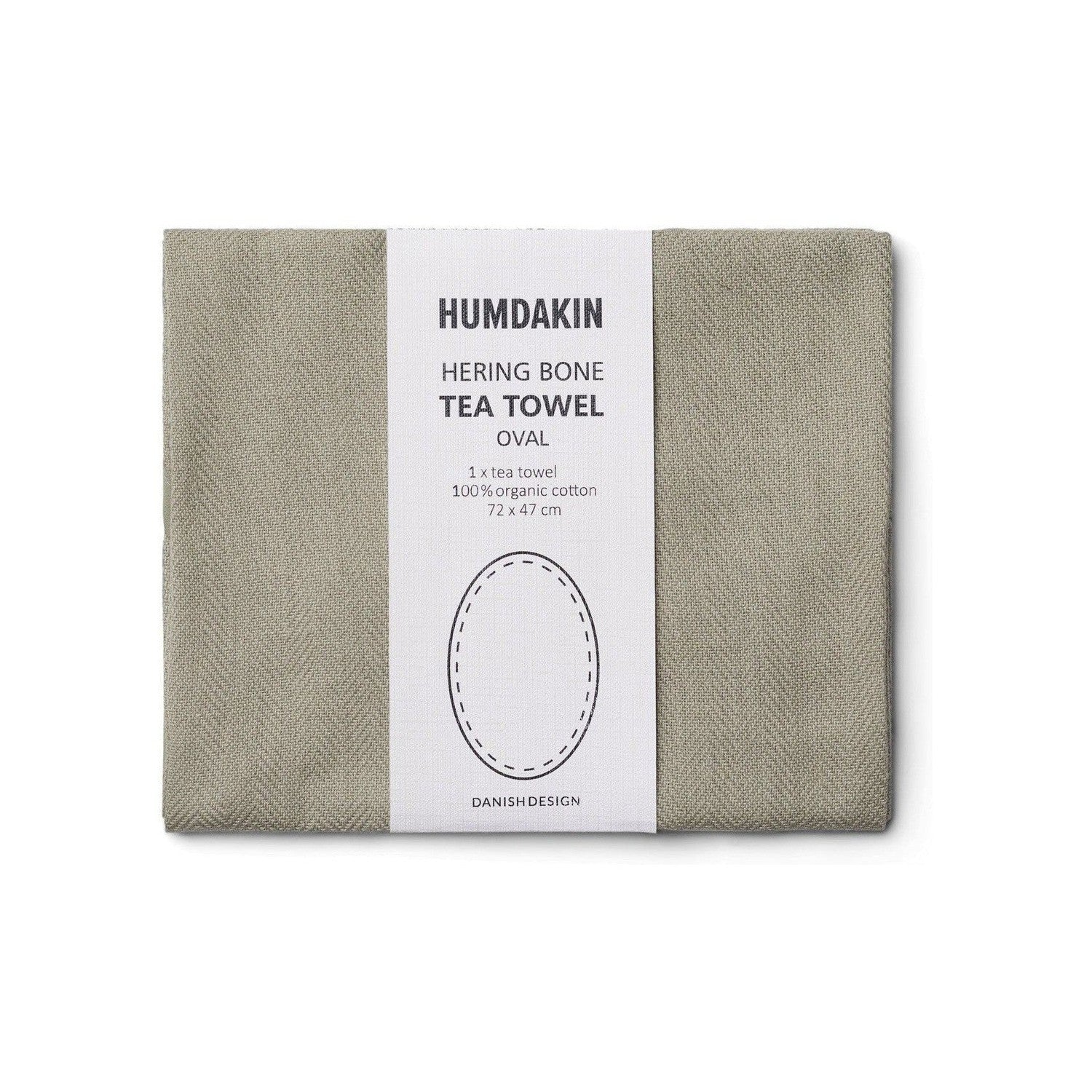 [product_category]-Humdakin Herring Bone Oval Tea Towel, Oak-Humdakin-5713391009099-273-OAK-HUM-1