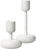 Iittala Nappula Candlestick White, 2 Piece