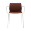 Kartell Audrey Soft Armchair, White/Brick Red