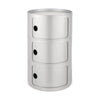 Kartell Componibili Classic Big Container 3 Éléments, argent