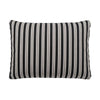 Rayures de coussin kartell 48x35 cm, taupe / noir