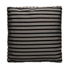 Rayures de coussin kartell 48x48 cm, taupe / noir