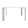 Kartell Four Soft Touch Desk 128x128 cm, aluminium / blanc