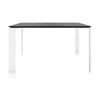 Kartell Four Soft Touch Desk 128x128 cm, blanc / noir