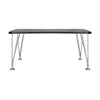 Kartell Max Desk 160x80 cm, ardoise / chrome
