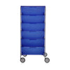 Kartell Mobil 6 tiroir avec roues, bleu cobalt