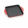 Le Creuset Tradition Square Grill Plate 24 cm, cerise rouge