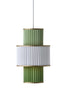 PLIVELLO SUSPENSION lampe dorée / blanc / vert clair avec 3 nuances (S M S)