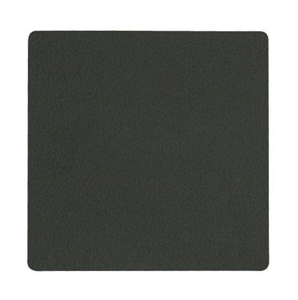 [product_category]-Lind Dna Square Glass Coaster Nupo Leather, Dark Green-Lind DNA-5711590921457-981056-LIN-1