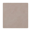 Lind Dna Square Glass Coaster Nupo Leather, Light Grey