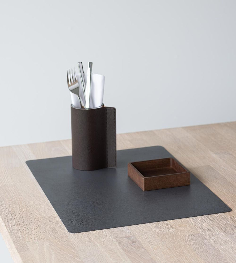 [product_category]-Lind Dna Square Placemat Serene Leather L, Anthracite-Lind DNA-5711590996622-991486-LIN-3