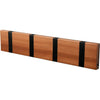 Loca Knax Horizontal Coat Rack 4 Hooks, Mahogany/Black