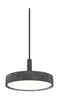  Lp Slim Round Suspended Lamp Led 3000 K 13 W ø25 Cm Dark Aluminium