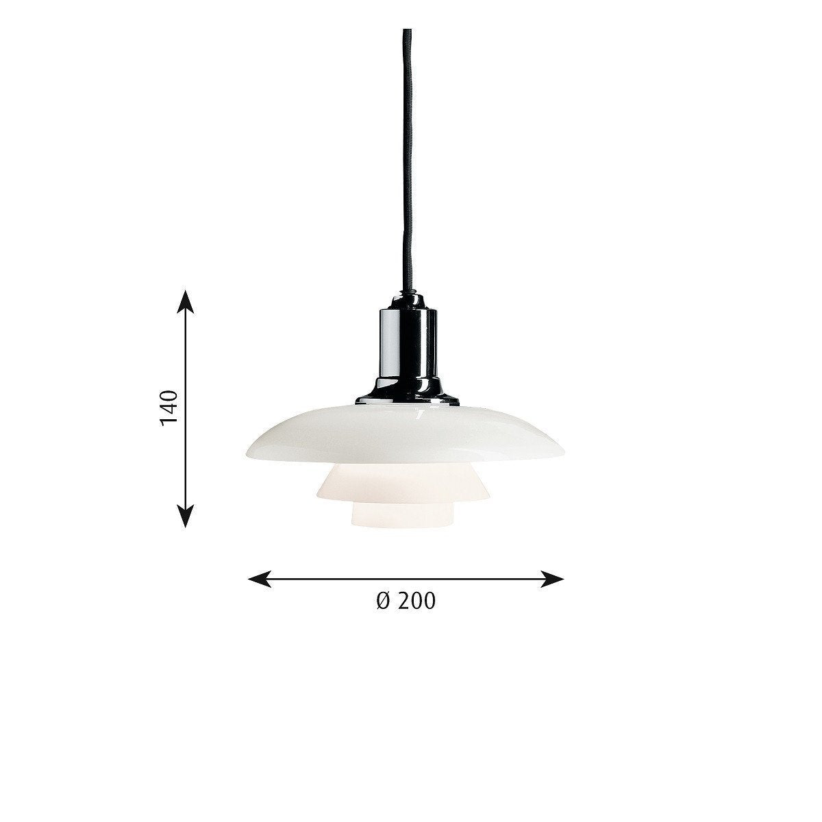 [product_category]-Louis Poulsen Ph 2/1 Pendant, Chrome Plated-Louis Poulsen-5703411069844-5741084908-LOU-2