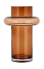 Vase tube en verre Lyngby H : 25 cm, Ambre