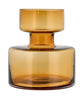 Vase tubulaire en verre Lyngby H : 20 cm, Ambre