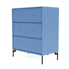 Montana transport commode avec les jambes, bleu azur / noir