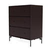 Montana transporte commode avec jambes, balsamique / noir