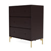 Montana transporte commode avec jambes, balsamique / laiton