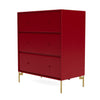 Montana transport commode avec des jambes, betterave / laiton
