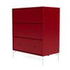 Montana transport commode avec des jambes, betterave / blanc neige