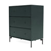 Montana transport commode avec des jambes, du jade noir / noir