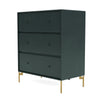 Montana transport commode avec des jambes, jade noire / laiton