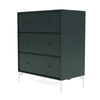 Montana transport commode avec des jambes, jade noir / blanc neige