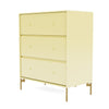Montana transport commode avec des jambes, camomile / laiton