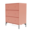 Montana Carry Dresser With Legs, Rhubarb/Black