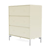 Montana Carry Dresser With Legs, Vanilla/Matt Chrome