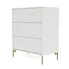 Montana Carry Dresser With Legs, White/Brass