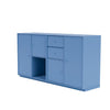 Boucheron de couple Montana avec socle de 3 cm, bleu azur