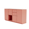 Boucheron de couple Montana avec socle de 3 cm, rouge rhubarbe