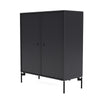 Cabinet de couverture du Montana avec des jambes, anthracite / noir