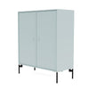 Cabinet de couverture du Montana avec jambes, silex / noir