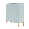 Cabinet de couverture du Montana avec jambes, silex / laiton