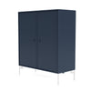 Cabinet de couverture du Montana avec jambes, genévrier / blanc neige