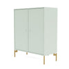 Cabinet de couverture du Montana avec jambes, brume / laiton