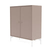 Cabinet de couverture du Montana avec jambes, champignons brun / blanc neige